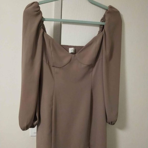 Aritzia Wilfred Novella Dress Brown Size 4 - Picture 1 of 3